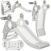 TECTAKE Toboggan pliable JOY pour enfants avec panier de basket - gris