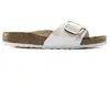 Sandales femme Birkenstock Madrid Big Buckle Birko-Flor Patent Blanc 3...