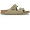 Sandales femme Birkenstock Arizona Suede Vert 37 Étroit 1019088