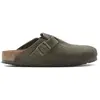 Sandales en cuir suédé Birkenstock Boston Vert 40 Étroit 1024714