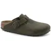Mules normales Boston en cuir daim Birkenstock
