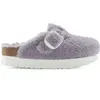 Sabots femme Birkenstock Boston Big Buckle Platform Fur Violet 39 Étro...