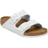 Birkenstock - Sandales - Arizona Natural Leather White  en Cuir - Taille 42 - Blanc