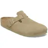 Sabots Birkenstock Boston Suede Leather Vert 40 Étroit 1025844