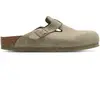 Sabots Birkenstock Boston Suede Leather Vert 35 Étroit 1025844