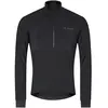 VAUDE Maillot Kuro pour homme - Demi-fermeture éclair - LS - Noir - Taille M