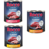 Lot mixte Rocco Classic 6 x 800 g pour chien - Mix volaille : boeuf/poulet, boeuf/coeurs de volaille, boeuf/dinde