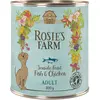6x800g Rosie's Farm Adult poisson, poulet - Pâtée pour chien