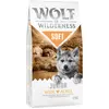 12kg JUNIOR Soft Wide Acres, poulet Wolf of Wilderness - Croquettes pour chien + 1kg offerts !