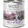 6x800g Junior Free Range Wild Hills canard, veau Wolf of Wilderness - Pâtée pour chien