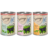 Feringa Classic Meat Menu 6 x 400 g pour chat - lot mixte II : lapin & dinde, canard & veau, agneau & boeuf
