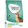 Offre d'essai : croquettes Concept for Life 400 g pour chat  - Sterilised Cats poulet
