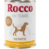 6x400g Rocco Diet Care Hepatic poulet, flocons d'avoine - Pâtée pour c...