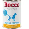 6x400g Rocco Diet Care Weight Control poulet, pommes de terre - Pâtée pour chien