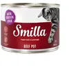 6x200g Smilla boeuf boeuf, foie de poulet - Pâtée pour chat