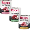 6x800g Rocco Trio de viandes, 3 variétés - Pâtée pour chien