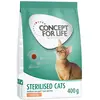 400g Sterilised Cats saumon Concept for Life Croquettes pour chat