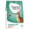 3kg Sterilised Cats saumon Concept for Life - Croquettes pour chat