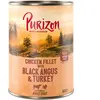 6x400g Adult, sans céréales, boeuf Black Angus, dinde, patates douces, cranberries Purizon nourriture humide pour chien