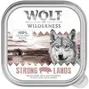 6x150g Wolf of Wilderness Adult Strong Lands porc - Pâtée pour chien