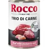 Rocco Classic Trio de viandes 6 x 400 g pour chien - boeuf, poulet, ve...