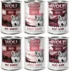 Lot mixte Wolf of Wilderness Adult pour chien - 6 x 400 g "Red Meat"