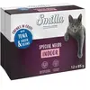 Smilla Indoor Bouchées aux légumes 12 x 85 g pour chat  - thon, haricots verts