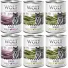 Wolf of Wilderness Senior 6 x 400 g pour chien - Lot mixte : agneau & ...