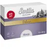 Lot Smilla Deluxe Mousse 24 x 85 g pour chat - boeuf, thym