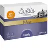 Lot Smilla Deluxe Bouchées 24 x 85 g pour chat - dinde, épinards