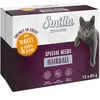Smilla Adult Hairball Bouchées en sauce aux légumes pour chat - dinde, haricots verts (12 x 85 g)