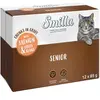 Smilla Senior Bouchées en sauce aux légumes pour chat - saumon, harico...