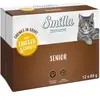 Smilla Senior Bouchées en sauce aux légumes pour chat - poulet, carottes (12 x 85 g)