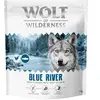 4 x 1 kg Wolf of Wilderness Adult "Blue River" saumon, sans céréales