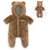 Pilote Ours brun pour poupon 30 cm marron