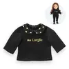 T-Shirt Noir et Or vêtement pour poupée Ma Corolle 36cm