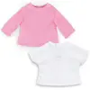 Lot de 2 T-shirts blanc et rose pour poupée Ma Corolle 36 cm - Corolle