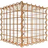 Gabion rouillé 30 cm x 30 cm x 30 cm (L x H x P), maille 5 cm x 5 cm, spirale