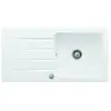 SCD Evier 1 grand bac 1 égouttoir en céramique ARCHITECTURA coloris blanc