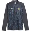 Puma Veste d'avant-match à 1/4 zip Olympique de Marseille Homme gris L