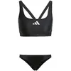 adidas - Women's 3 Stripes Bold Bikini - Bikini taille 36, gris/noir