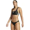 adidas - Women's 3 Stripes Bold Bikini - Bikini taille 34, gris/noir