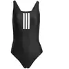 adidas Maillot de Bain 3 Bandes Dos en V pour Femme 32, Noir/Blanc, 60
