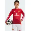 adidas Manchester United FC 2024/25 Long Sleeve Shirt Jnr - Red, Red 9...