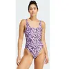 adidas Maillot de bain 1 pièce imprimé animal dos en U femme Essential...