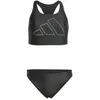 adidas Femme BIG Bars Y-Back Bikini, Black, 32