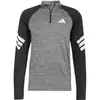 Adidas T-shirt à Manches Longues Avec Demi-zip Icon 3 Stripes