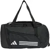 adidas Mixte Essentials 3-Stripes Duffel Bag, Black/White, XS