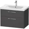Duravit D-Code Meuble sous-vasque, 2 tiroirs, DC4672010490000,