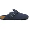 Sandales Birkenstock Boston BS Suede Leather/ Fur New Navy Bleu 43 103...